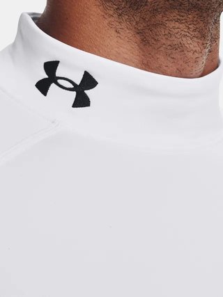 Under Armour CG Armour Fitted Mock pánske tričko, biele