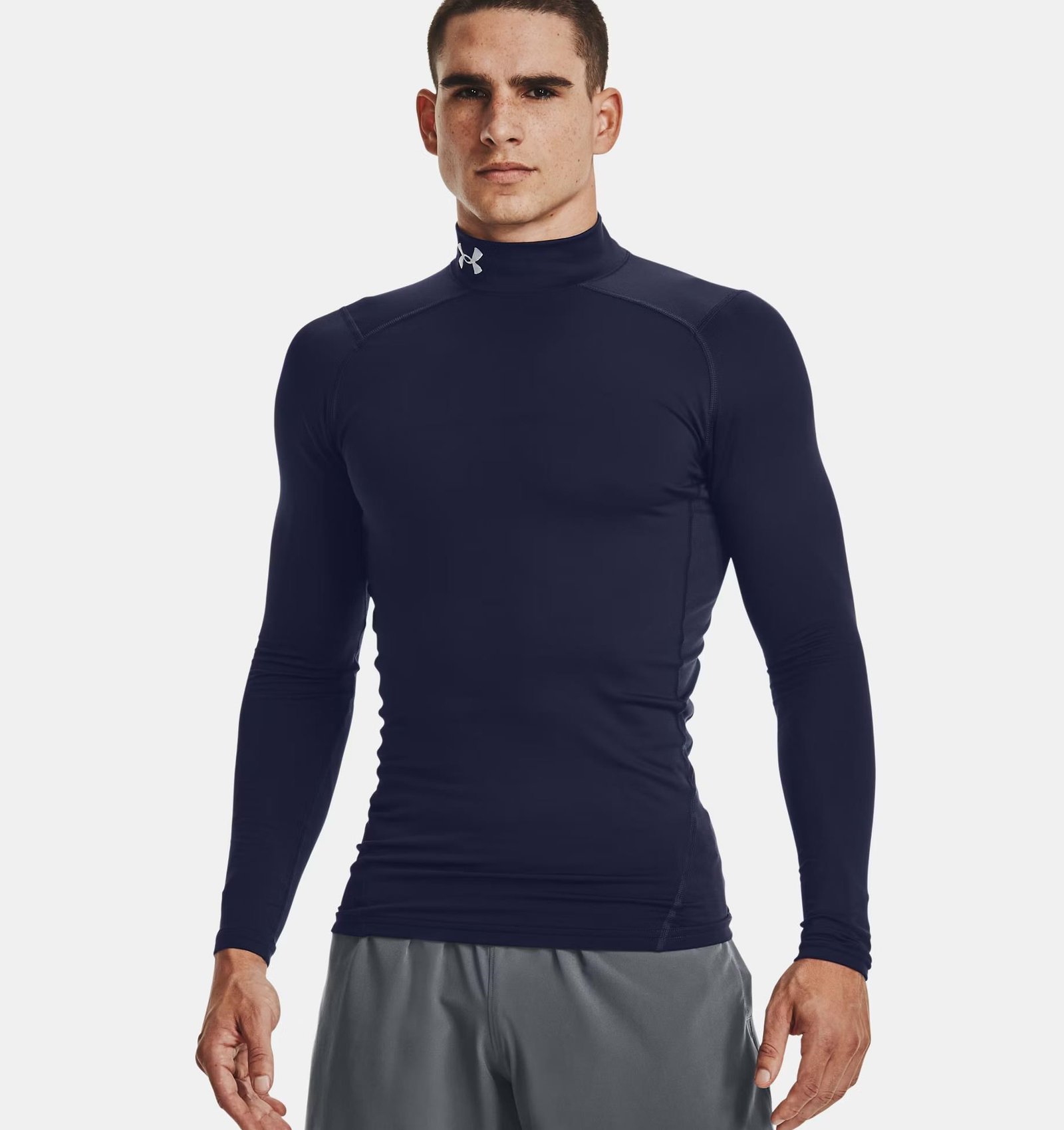 Under Armour ColdGear® Compression Mock pánsky top, modrý