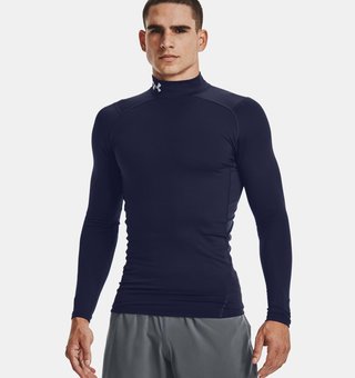 Under Armour ColdGear® Compression Mock pánsky top, modrý