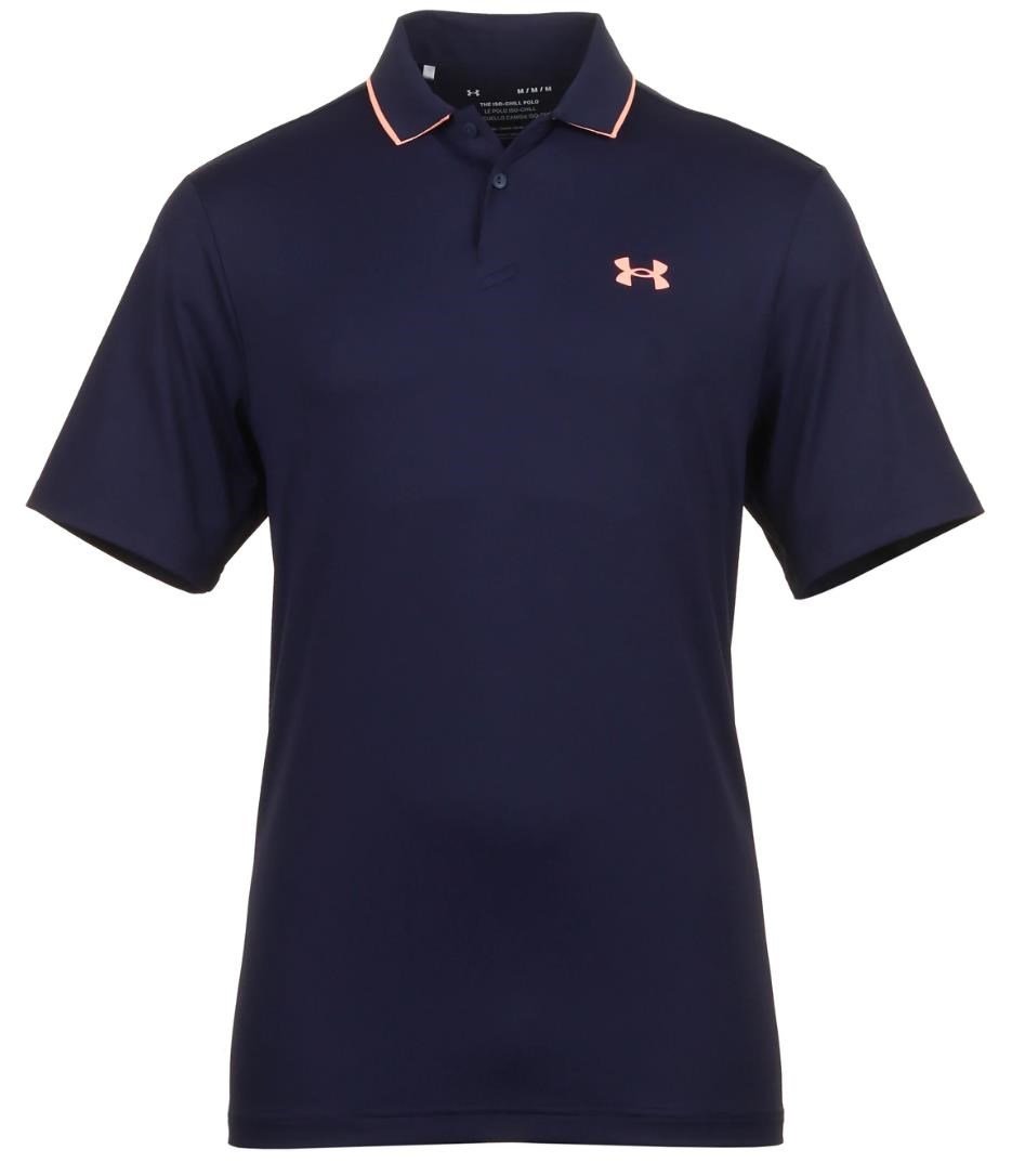Under Armour Iso-Chill pánske polo, midnight navy/flare orange