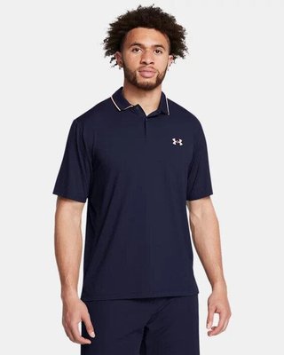 Under Armour Iso-Chill pánske polo, midnight navy/flare orange
