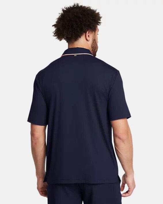 Under Armour Iso-Chill pánske polo, midnight navy/flare orange