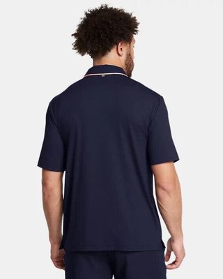 Under Armour Iso-Chill pánske polo, midnight navy/flare orange