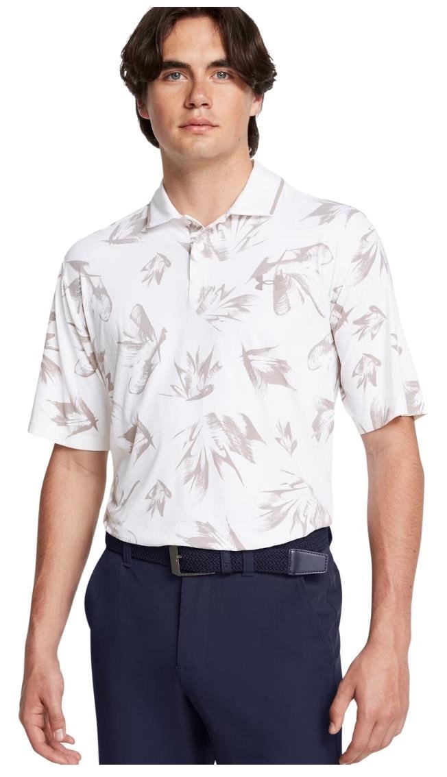 Under Armour Iso-Chill Edge pánske polo, white/tetra gray