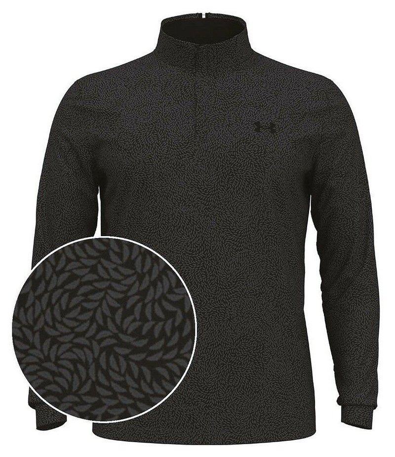Under Armour Playoff Printed 1/4 Zip pánska mikina, black/castlerock