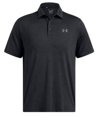 Under Armour Playoff 3.0 Printed pánske polo, čierne/antracitové/castlerock