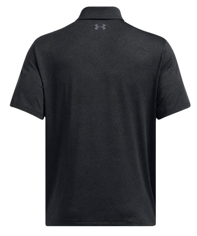 Under Armour Playoff 3.0 Printed pánske polo, čierne/antracitové/castlerock