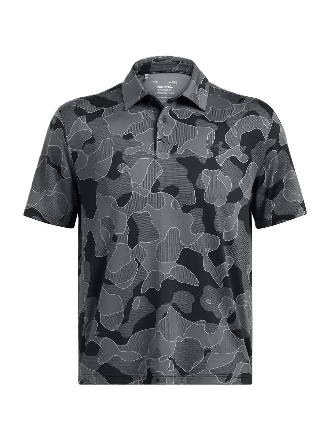 Under Armour Playoff 3.0 Printed pánske polo, čierne