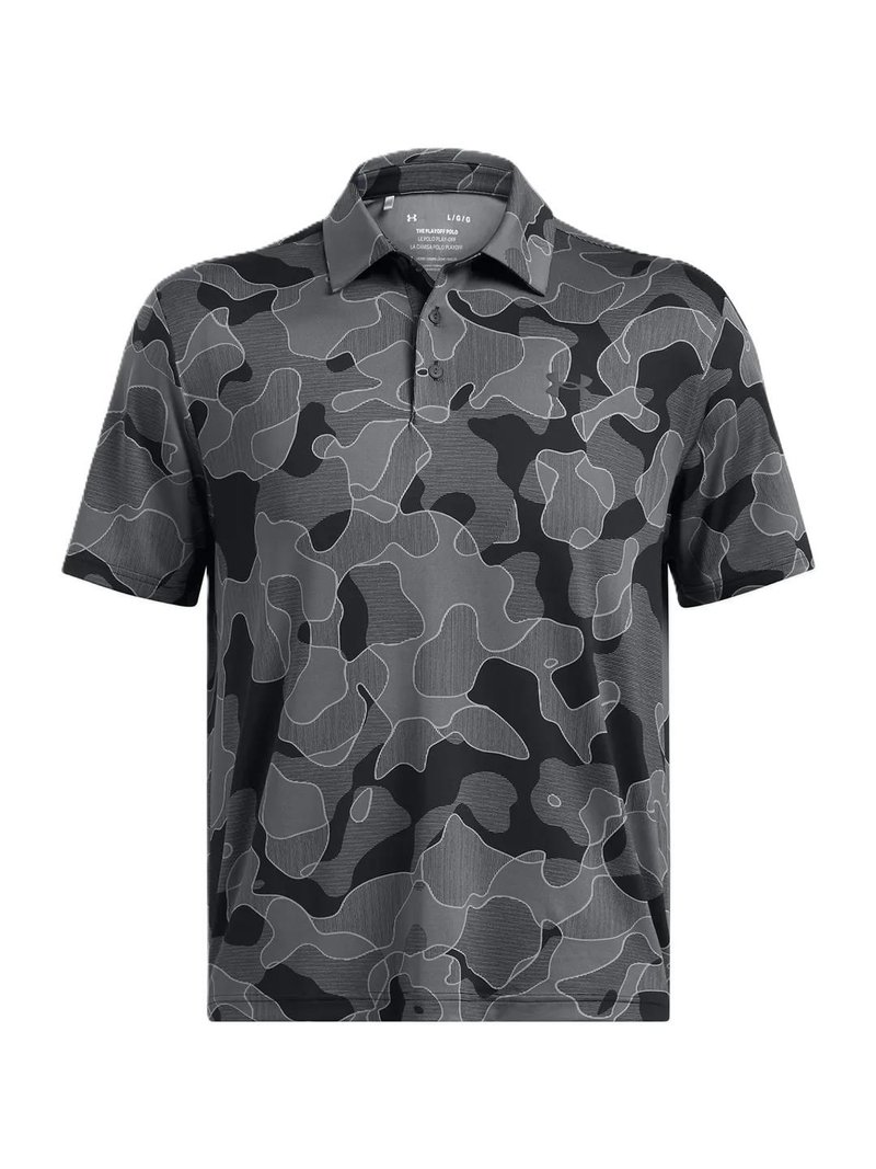 Under Armour Playoff 3.0 Printed pánske polo, čierne