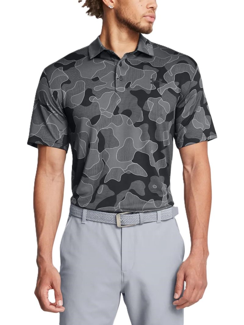 Under Armour Playoff 3.0 Printed pánske polo, čierne