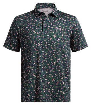 Under Armour Playoff 3.0 Printed pánske polo, midnight navy/forest green/tetra gray
