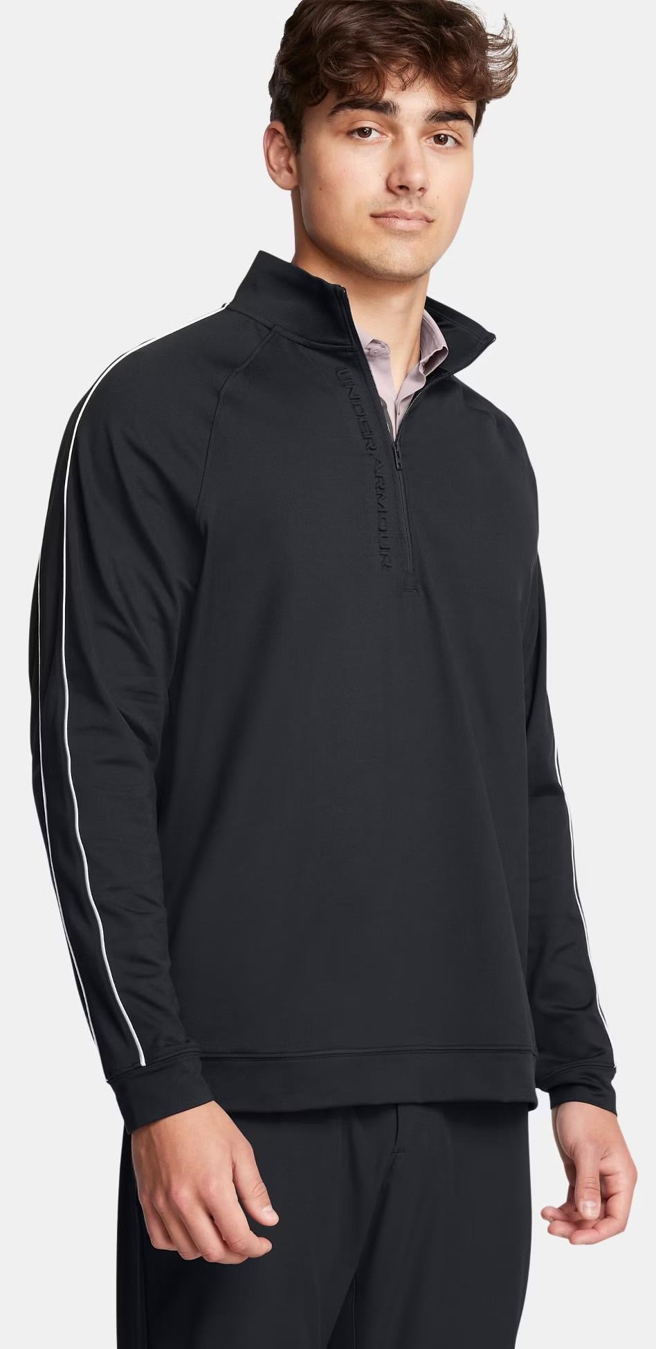 Under Armour Storm Midlayer 1/2 Zip pánska mikina, čierna/biela