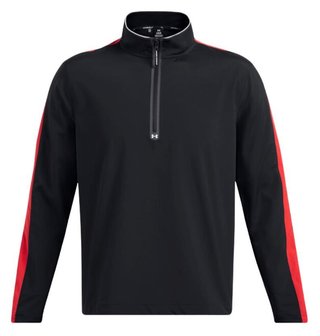 Under Armour Storm Windstrike 1/2-Zip pánska bunda do vetra, čierno/červená