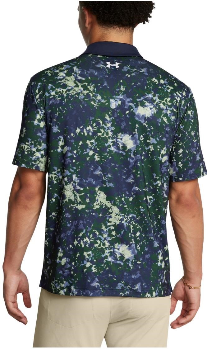 Under Armour T2G Printed pánske polo, retro green/midnight navy