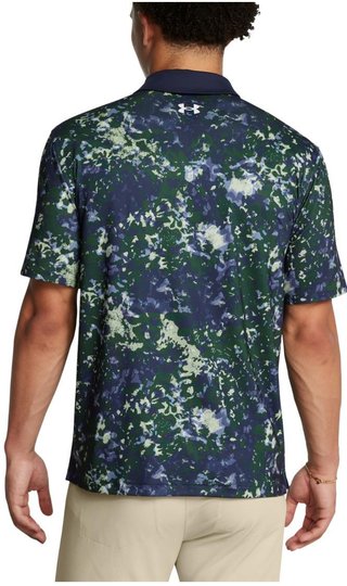 Under Armour T2G Printed pánske polo, retro green/midnight navy