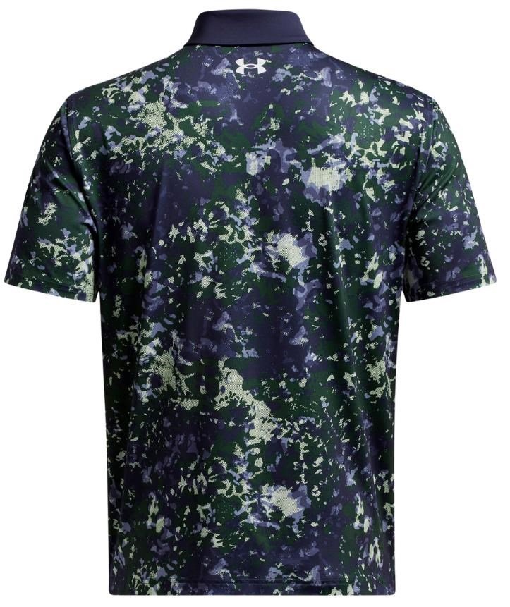 Under Armour T2G Printed pánske polo, retro green/midnight navy