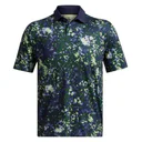 Under Armour T2G Printed pánske polo, retro green/midnight navy