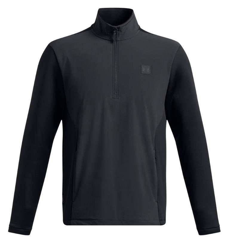 Under Armour Drive Pro Storm Hybrid 1/2-Zip pánska mikina, antracitová/čierna/metalická strieborná
