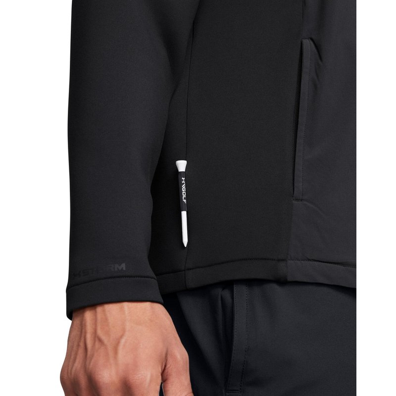 Under Armour Drive Pro Storm Hybrid 1/2-Zip pánska mikina, antracitová/čierna/metalická strieborná