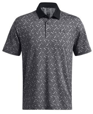 Under Armour Playoff 3.0 Check Jaquard pánske polo, čierno/biele