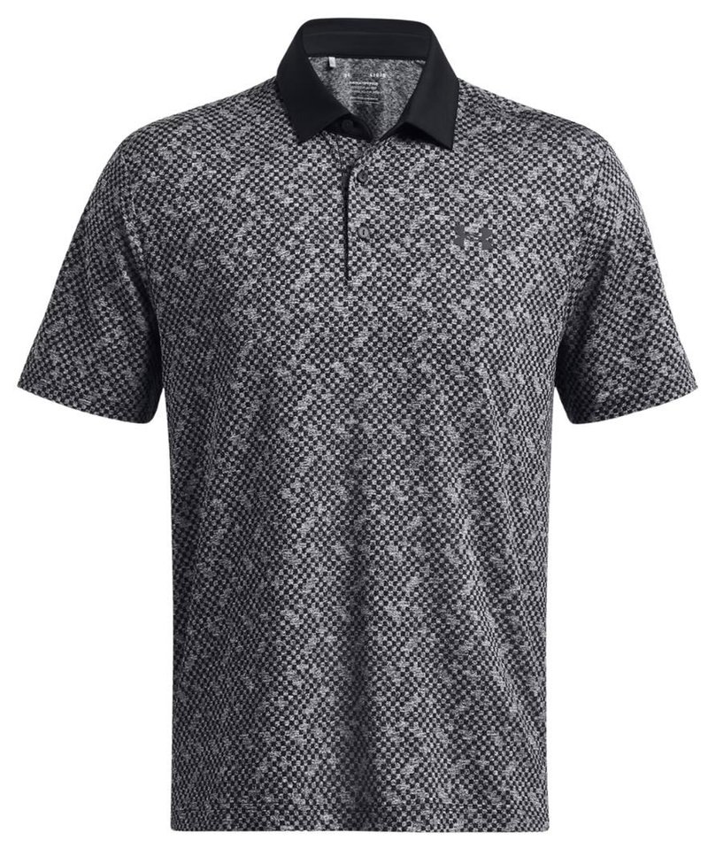 Under Armour Playoff 3.0 Check Jaquard pánske polo, čierno/biele