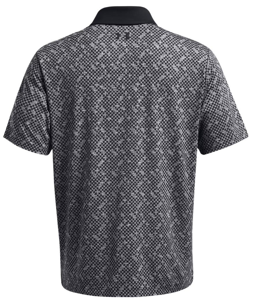 Under Armour Playoff 3.0 Check Jaquard pánske polo, čierno/biele