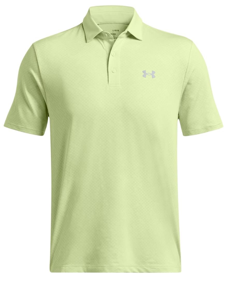 Under Armour Playoff 3.0 Check Jaquard pánske polo, retro green/white/forest green