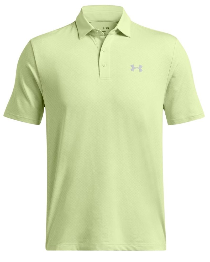 Under Armour Playoff 3.0 Check Jaquard pánske polo, retro green/white/forest green