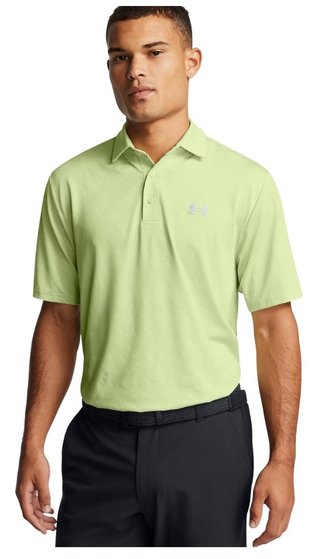 Under Armour Playoff 3.0 Check Jaquard pánske polo, retro green/white/forest green