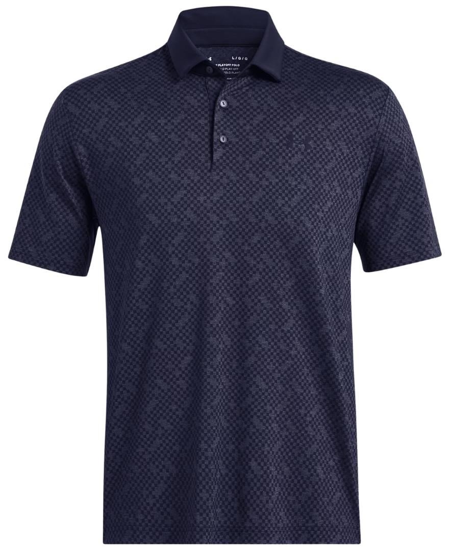 Under Armour Playoff 3.0 Check Jaquard pánske polo, midnight navy