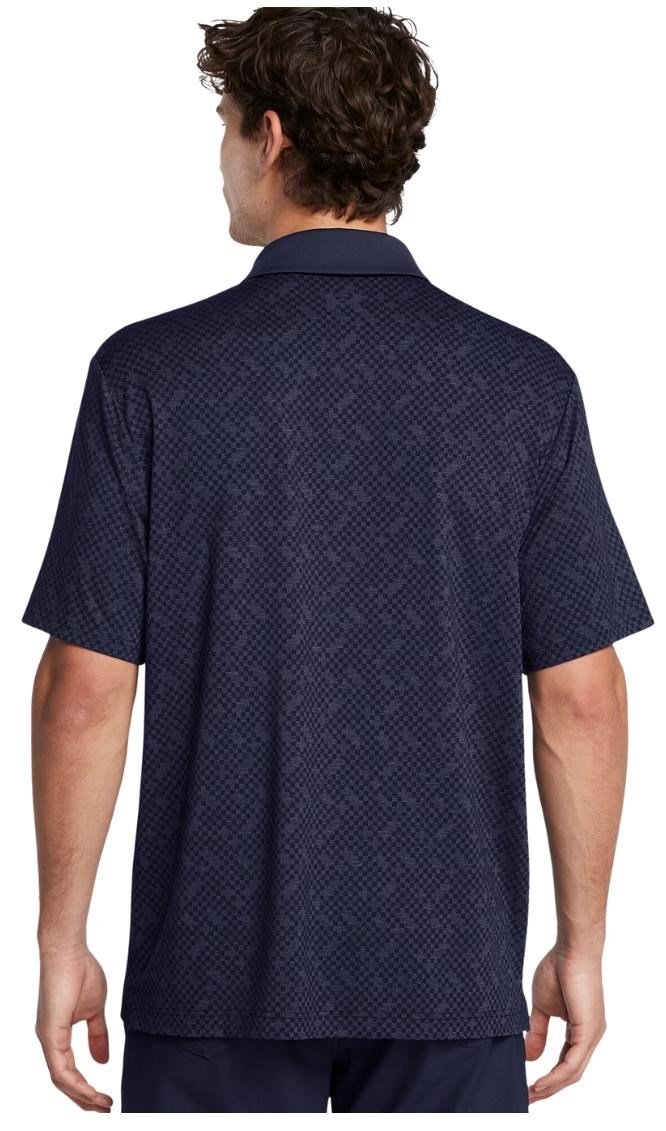 Under Armour Playoff 3.0 Check Jaquard pánske polo, midnight navy
