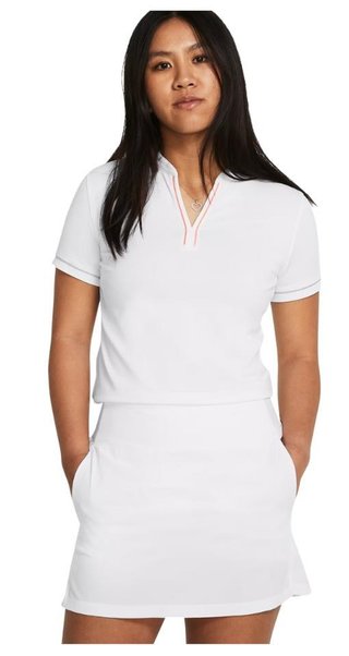 Under Armour Playoff 3.0 Novelty dámske polo, bielo/flarer orange