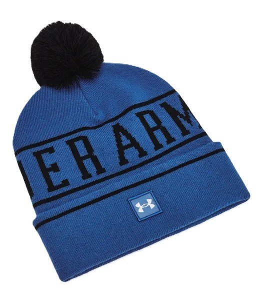 Under Armour Halftime Pom Beanie unisex zimná čiapka, modrá