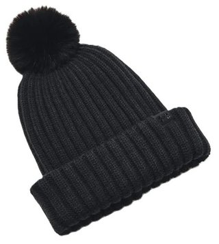 Under Armour Halftime Pom Beanie dámska zimná čiapka, čierna