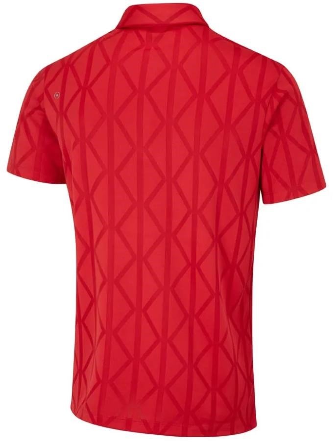 PING Lenny Jacquard pánske polo, rich red