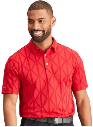 PING Lenny Jacquard pánske polo, rich red