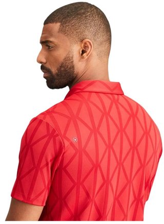 PING Lenny Jacquard pánske polo, rich red