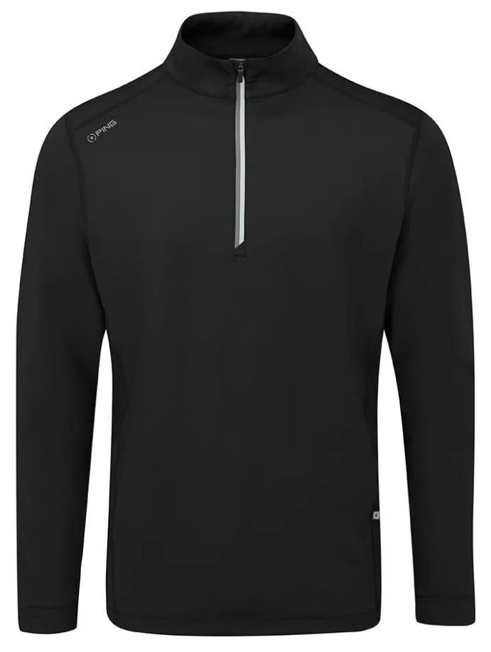 PING Latham Half Zip pánsky midlayer, čierny