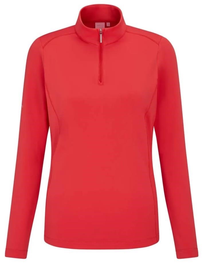 PING Aveline Half Zip dámska mikina, cayenne