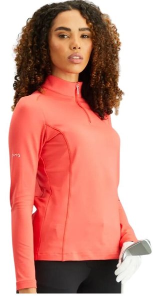 PING Aveline Half Zip dámska mikina, cayenne
