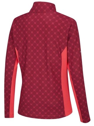PING Lolette Printed dámske polo s dlhým rukávom 2024, tibetan red multi/cayenne