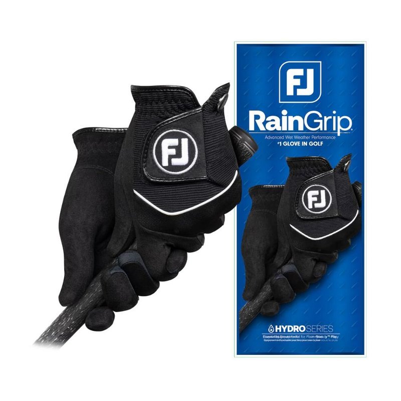 Footjoy RainGrip 24 pánske golfové rukavice (pár), čierna