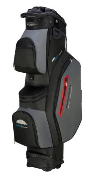 Bennington QO14 Water Resistant cart bag, canon grey/black/red