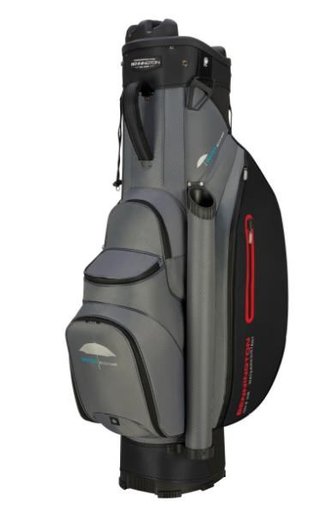 Bennington QO9 Water Resistant cart bag, canon grey/black/red