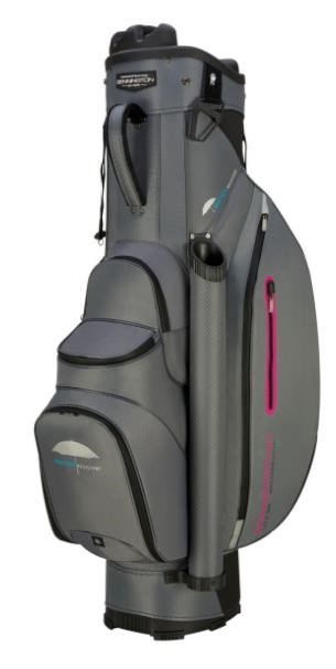Bennington QO9 Water Resistant cart bag, canon grey/black/pink
