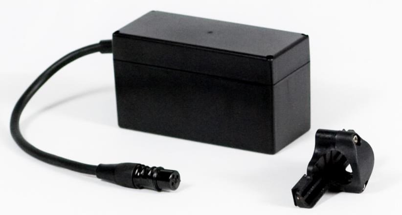 Davies Caddy Lithium batéria (kapacita 9Ah, uchytenie na prednej náprave), čierna