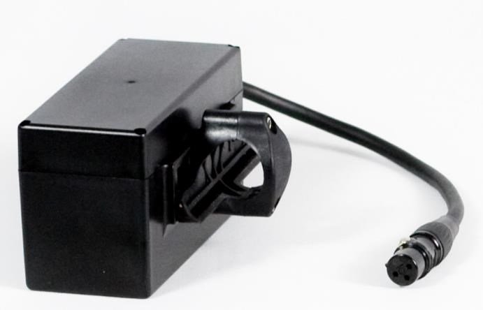 Davies Caddy Lithium batéria (kapacita 9Ah, uchytenie na prednej náprave), čierna