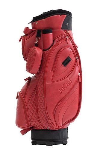 JuCad Style cart bag, červená/koža optik
