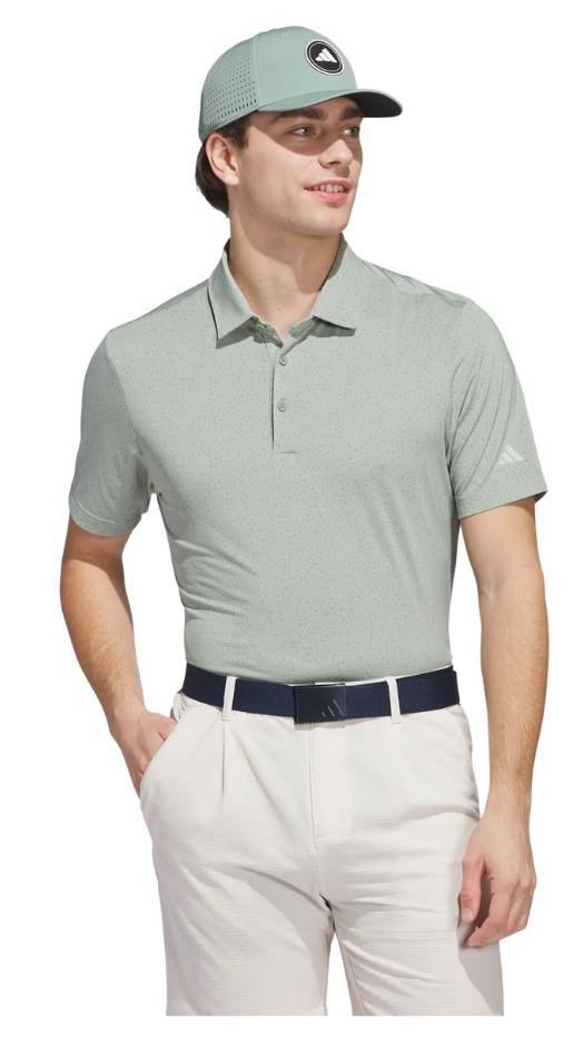 Adidas Ultimate365 Mini Bunker pánske polo, silver green