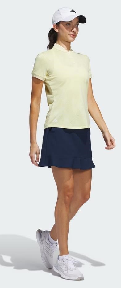 Adidas Ultimate365 Diamond Jacquard dámske polo, powder yellow
